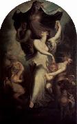 Henry Fuseli Euphrosyne vor der Phantasie und der Temperantia oil on canvas